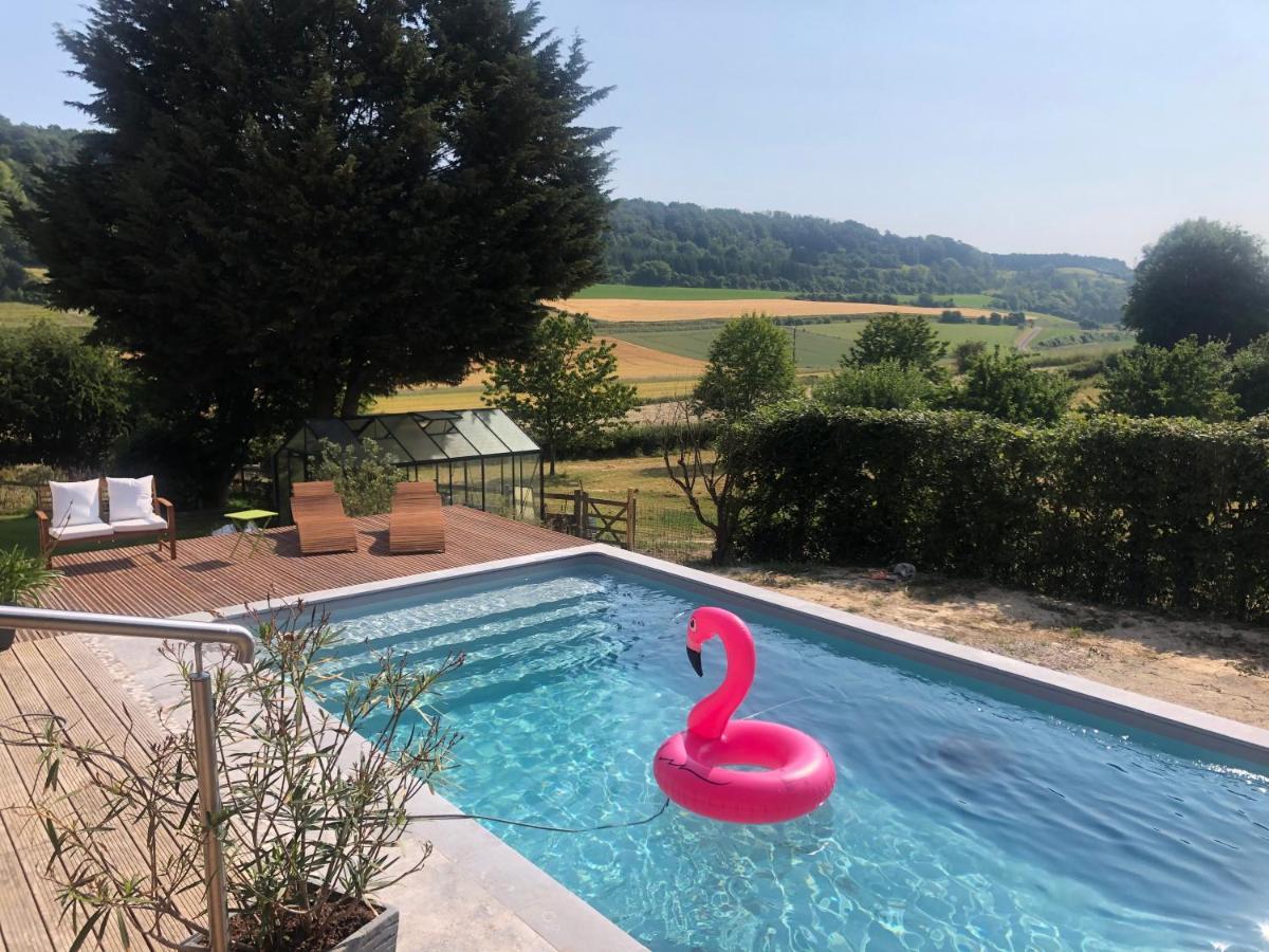 Gite Piscine Jacuzzi Privatises Clos Valentin Freulleville Zewnętrze zdjęcie